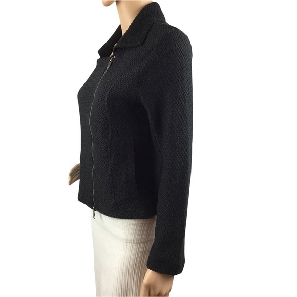 14th & Union Moto Jacket Size SP Black Knit - Picture 4 of 7